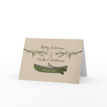 Canoe + Evergren Zweige Danke Karte