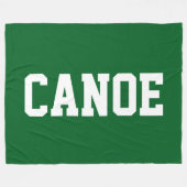 CANOE Fun 70s Athletic White Text On Forest Green Fleecedecke (Vorderseite (Horizontal))