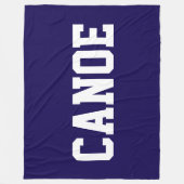 CANOE Fun 70s Athletic White Text On Navy Blue Fleecedecke (Vorderseite)