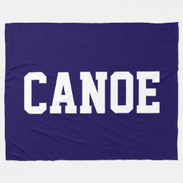 CANOE Fun 70s Athletic White Text On Navy Blue Fleecedecke