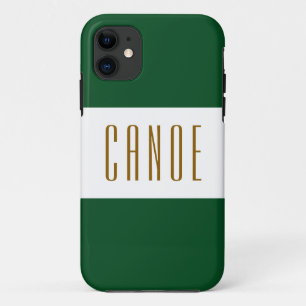 CANOE Fun Sporty Dark Camp Grüne weiße Streifen Case-Mate iPhone Hülle