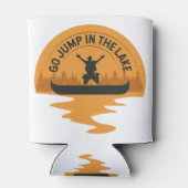 Canoe Go Sprung in den Kanusee Geschenkidee Dosenkühler (Rückseite)