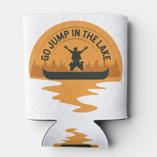 Canoe Go Sprung in den Kanusee Geschenkidee Dosenkühler (Rückseite)