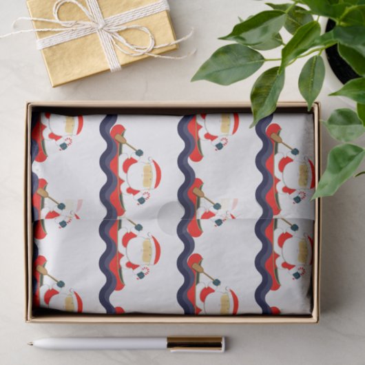 Canoe Kayak Weihnachtszettel Seidenpapier (Geschenk)