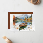 Canoe Mountain Lake Beileid Vielen Dank Mitteilungskarte (Vorderseite/Rückseite Beispiel)