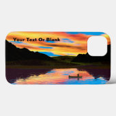 Canoe On Sunset Lake Case-Mate iPhone Case (Rückseite (Horizontal))