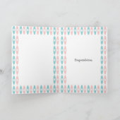 Canoe Paar Hochzeit / Jubiläum Glückwünsche Karte (Innenseite)