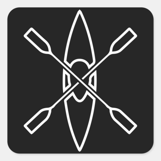 CANOE PADDLE Funny Kayak Geschenk Paddling Kayaker Quadratischer Aufkleber (Vorderseite)