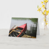 Canoe Red Boat Karte (Gelbe Blume)