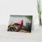 Canoe Red Boat Karte (Vorderseite)