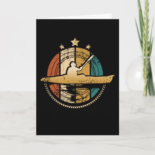 Canoe Retro Karte (Vorderseite)