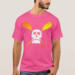 Canoe Skull Crossed Paddle Canoeing Lover Geschenk T-Shirt