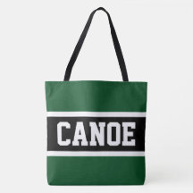 CANOE Sporty Forest Green Schwarz-weiße Streifen