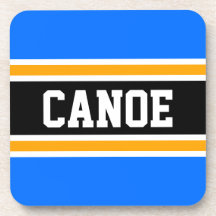CANOE Sporty Fun Bright Blue Yellow Black Stripes