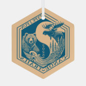 Canoe Trails Hex Ornament 2025 Aus Glas (Rückseite)