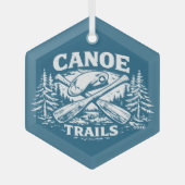 Canoe Trails Hex Ornament 2026 Aus Glas (Vorderseite)