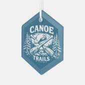 Canoe Trails Hex Ornament 2026 Aus Glas (Vorderseite Links)