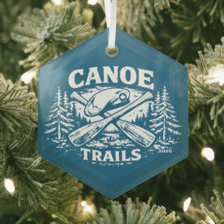 Canoe Trails Hex Ornament 2026 Aus Glas