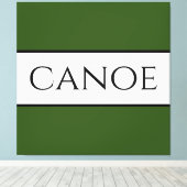CANOE Wide Forest Green White Summer Strips Leinwanddruck (Insitu (Holzboden))