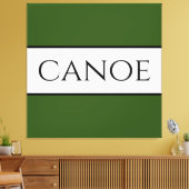 CANOE Wide Forest Green White Summer Strips Leinwanddruck (Insitu (Wohnzimmer))