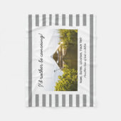 Canoeing Canoeing Foto Grau & White Stripes Fleecedecke (Vorderseite)