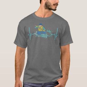 Canoeing Canoeing Whitewater Heartbeat Paddling T-Shirt