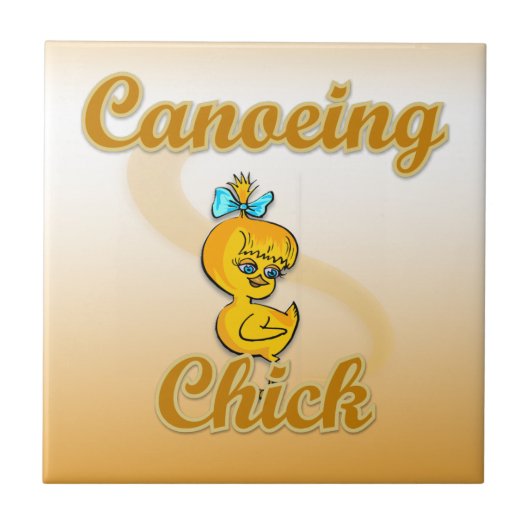 Canoeing Chick Fliese (Vorderseite)