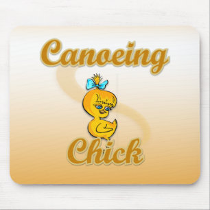 Canoeing Chick Mousepad