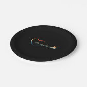 Canoeing Heartbeat Kayaking Pappteller (Schrägansicht)