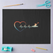 Canoeing Heartbeat Kayaking Seidenpapier (Basteln)