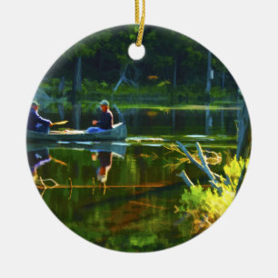 Canoeing im Adirondacks Keramikornament