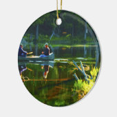 Canoeing im Adirondacks Keramikornament (Links)