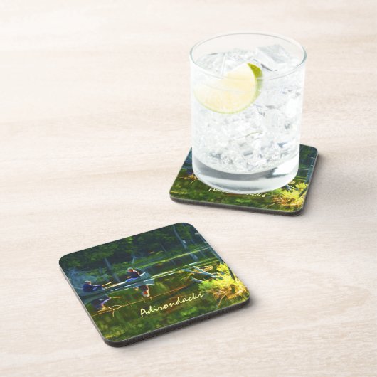 Canoeing im Adirondacks Untersetzer (Rechte Seite)