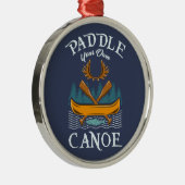 Canoeing Kayaking Geschenk Ornament Aus Metall (Rechts)