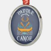 Canoeing Kayaking Geschenk Ornament Aus Metall (Links)