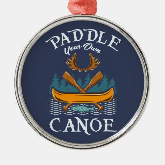 Canoeing Kayaking Geschenk Ornament Aus Metall (Vorne)