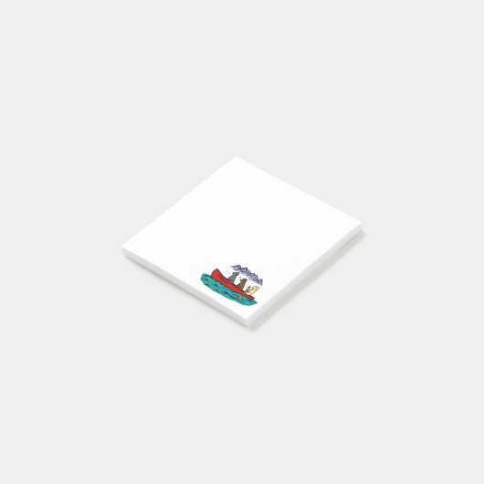 Canoeing Labrador-Retriever im Berg Post-it Klebezettel (angewinkelt)