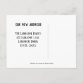 Canoeing Labrador-Retriever-neue Adresse Ankündigungspostkarte (Rückseite)