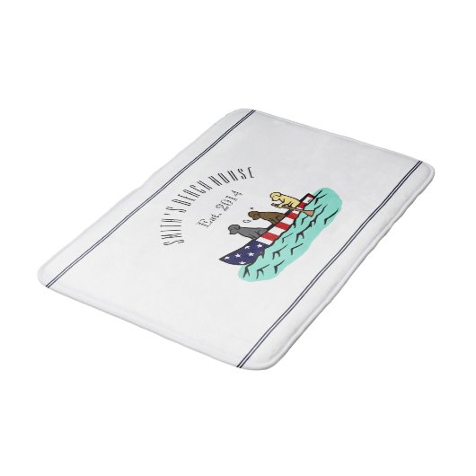 Canoeing Labrador-Strand-Haus-Bad-Matte Badematte (Schrägansicht)