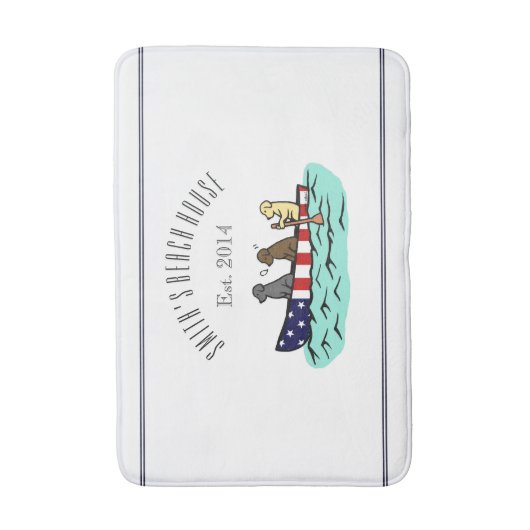 Canoeing Labrador-Strand-Haus-Bad-Matte Badematte (Vorderseite Vertikal)