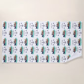 Canoeing Labrador-Strand-Haus Strandtuch (Vorderseite)