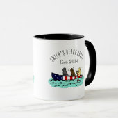 Canoeing Labrador-Strand-Haus-Tasse Tasse (VorderseiteRechts)