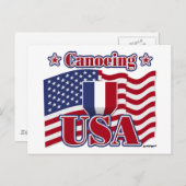 Canoeing USA Postkarte (Vorne/Hinten)