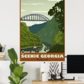 Canoeing Vintage Travel Poster (Heimbüro)
