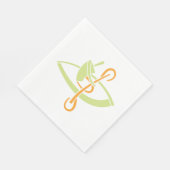 Canoeist Illustration Paper Napkins Serviette (Ecke)