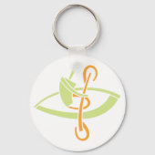 Canoeist Illustration Schlüsselanhänger (Rückseite)