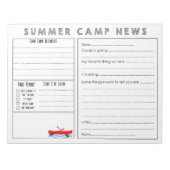 Canoer Summer Camp News Notepad Notizblock (Vorderseite)