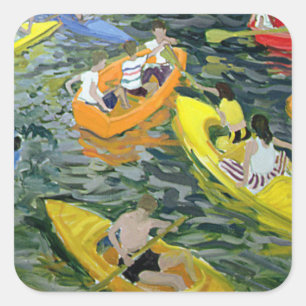 Canoes Wickstead Park Quadratischer Aufkleber