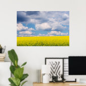 Canola Field and Clouds Poster (Heimbüro)