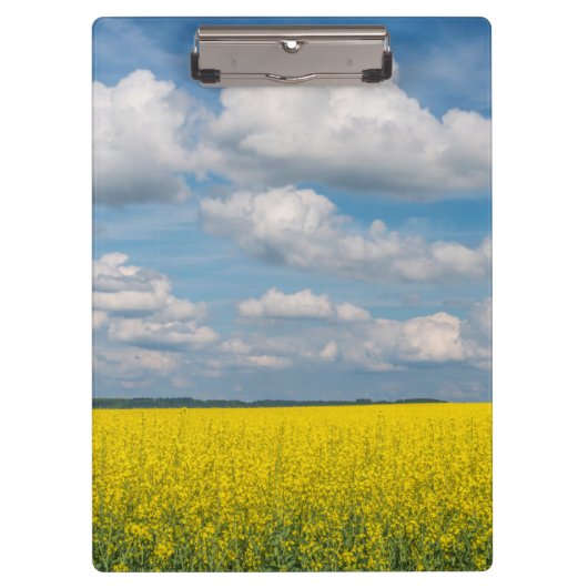 Canola Field & Clouds Klemmbrett (Vorderseite)